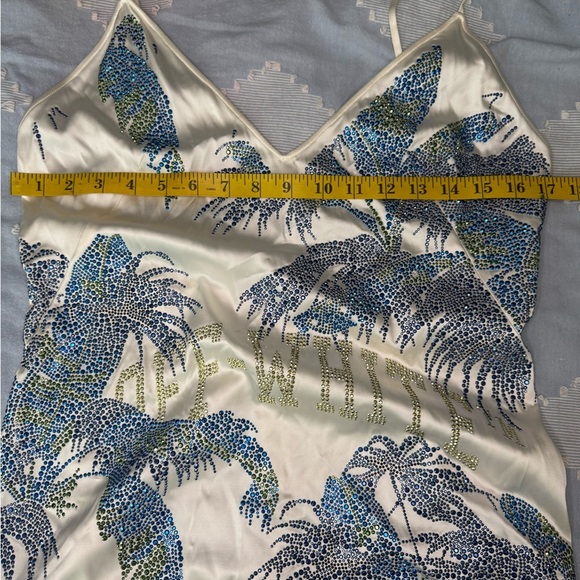 OFF-WHITE Gender Inclusive Bright Crystal Embellished slip dress size 40 - Picture 17 of 17